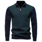 Autumn Winter New Fashion Men's Half Zipper Stand Collar Casual Trendy Business Slim Knitted Pullover Sweaters Male Clothes Tops
