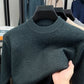 Fashion solid color jacquard men's sweater high-quality luxury soft comfort autumn winter new casual round neck knitted pullover