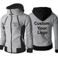 New Fashion Men's  Winter Custom Your Logo  Jacket Hoodies Long Sleeve Outdoor Sportswear Male Hoodie Jacket