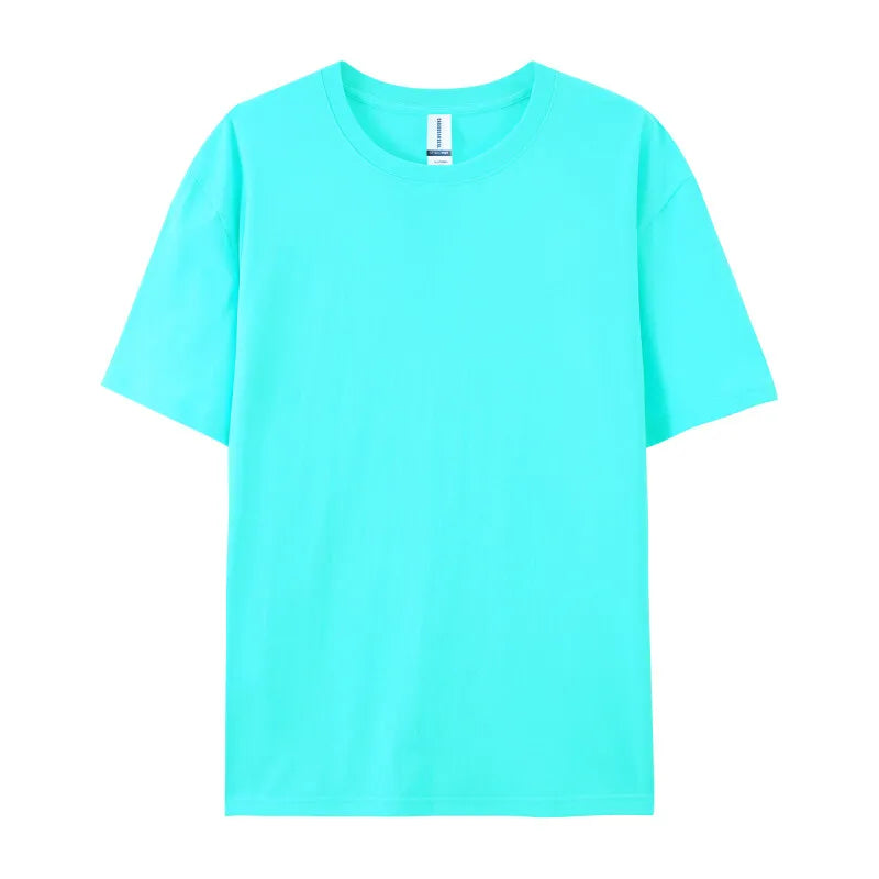 2025 Plus Size S-6xl 180gsm 100% Cotton Short Sleeve T Shirt Men And Women Tops Tee Customize Printing Of Your Images Text Logo