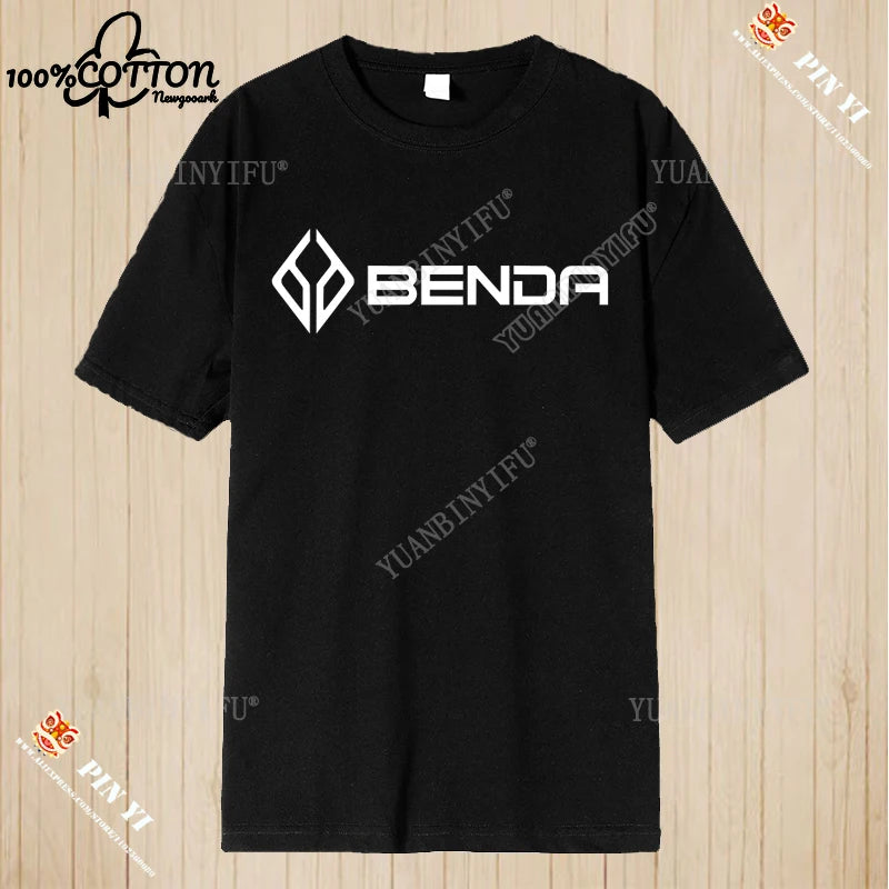 Harajuku Benda Motorcycle printed T-shirt 100%Cotton top Unisex shirt short sleeve O-neck Loose Street Fashion