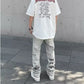 American Gothic Letter Men's Baggy Jeans Y2K Retro Harajuku Straight Denim Trousers Hip Hop Fashion Printed Jean Man Pants