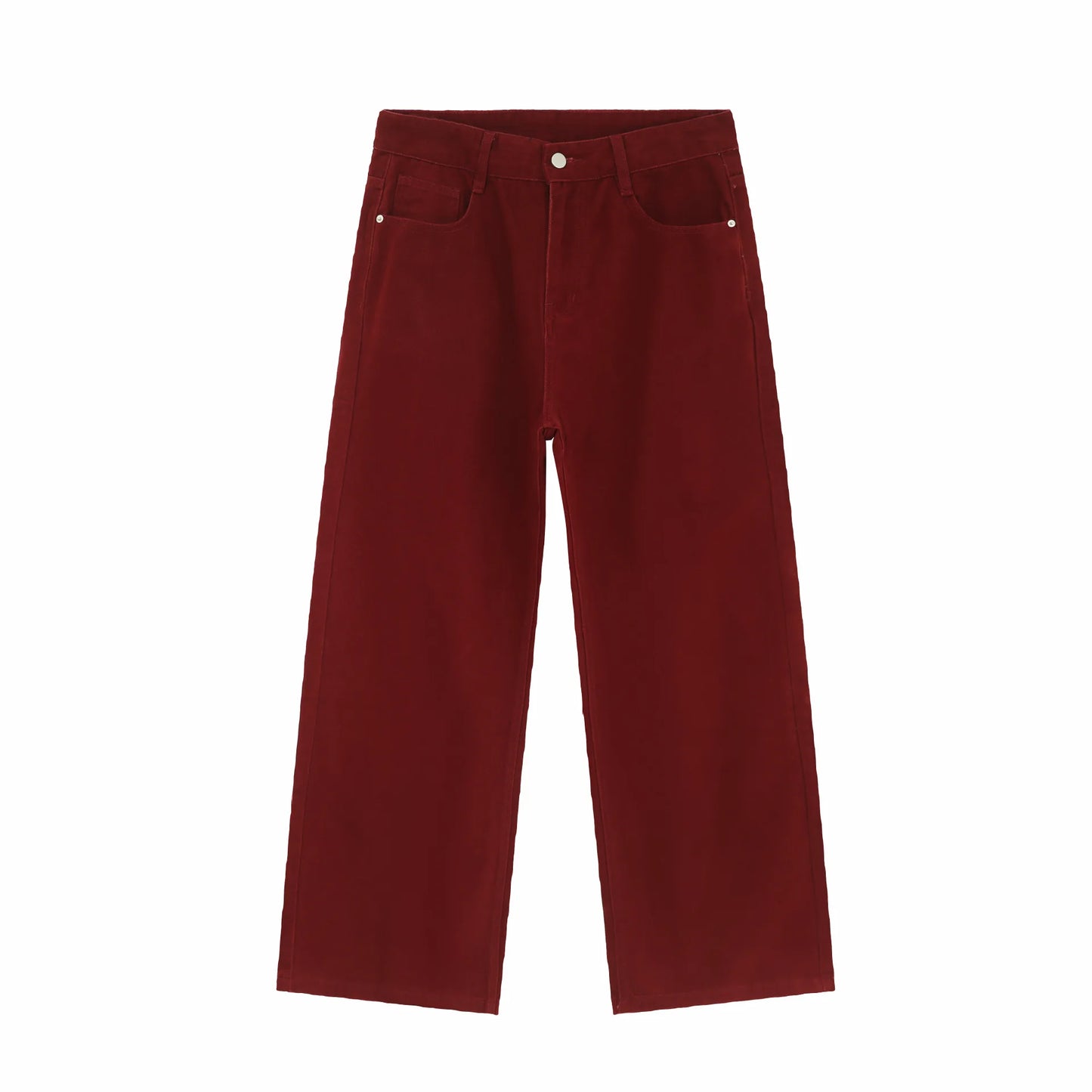 2025 Apricot black Men's Wear New Coffee Casual Denim Trousers Spring Loose Simple Vintage Wide Leg Male Jeans Korean Fashion
