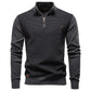 Autumn Winter New Fashion Men's Half Zipper Stand Collar Casual Trendy Business Slim Knitted Pullover Sweaters Male Clothes Tops