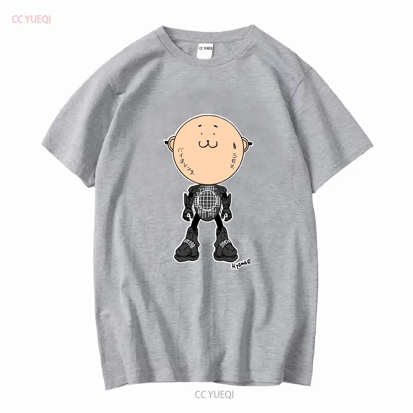 Vintage Made In USA 20471120 Hyoma Design T shirt vintage Washed Unisex Comfortable homme Top For Everyday Wear Versatile