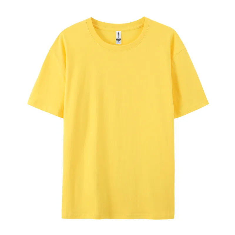 2025 Plus Size S-6xl 180gsm 100% Cotton Short Sleeve T Shirt Men And Women Tops Tee Customize Printing Of Your Images Text Logo