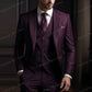 New Beige Business Suit Men Tuxedos Groom Groomsman Prom Wedding Party Formal 3 Piece Set Jacket Vest Pants