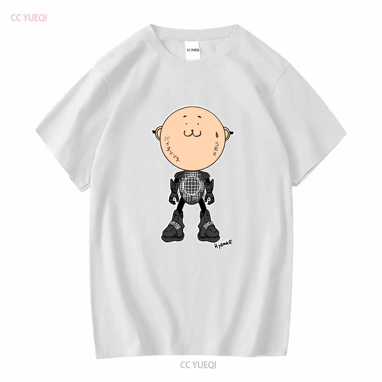 Vintage Made In USA 20471120 Hyoma Design T shirt vintage Washed Unisex Comfortable homme Top For Everyday Wear Versatile