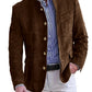 Autumn Winter Men's Casual Blazer Fashion Single-Breasted Snowflake Fleece Jacket Solid Color Daily Work Business Party Coats