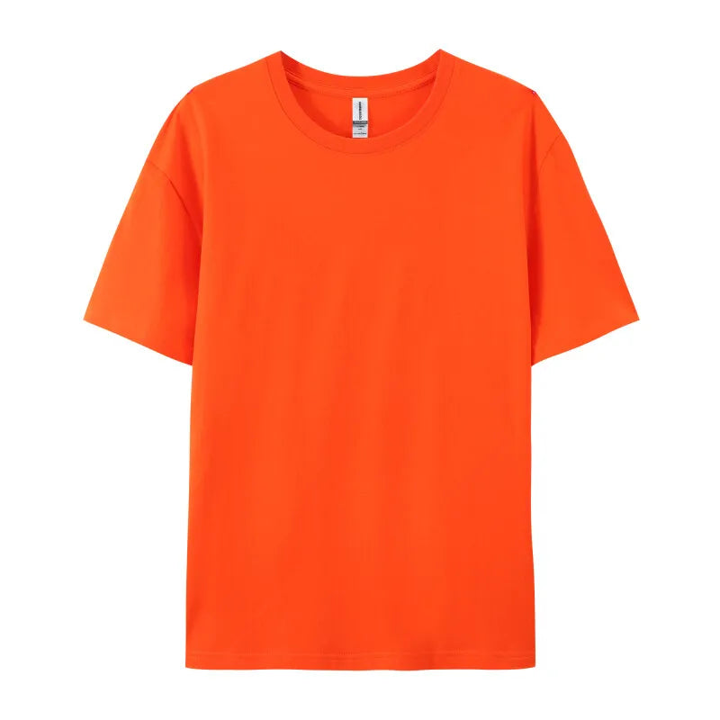 2025 Plus Size S-6xl 180gsm 100% Cotton Short Sleeve T Shirt Men And Women Tops Tee Customize Printing Of Your Images Text Logo