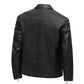 Spring Autumn Turn Down Collar Jackets Leather Coats Men Solid Moto Biker Outwear Slim Fit Casual Leather Jacket Plus Size M-8XL