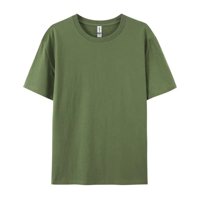 2025 Plus Size S-6xl 180gsm 100% Cotton Short Sleeve T Shirt Men And Women Tops Tee Customize Printing Of Your Images Text Logo