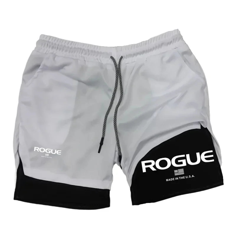 Rogue Gyms Men's Sports Shorts Four Seasons Sportswear 2-in-1 Double Layer Tight Shorts Sports Shorts