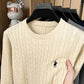 Luxury pony embroidery designer brand sweater men's new fashion unique jacquard comfort Paul casual knitted round neck pullover