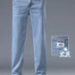 Lyocell Business Jeans Men's Spring Thin Casual Straight Fashion Loose Brand Pants Comfortable Male Denim Trousers Versatile