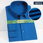 Bamboo Fiber 8XL Men's Shirt Long Sleeve Business Camisa Social Work Blue Gray Black White Long Sleeve Shirt for Men Slim Fit