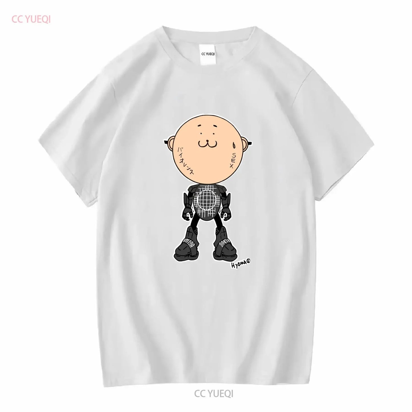 Vintage Made In USA 20471120 Hyoma Design T shirt vintage Washed Unisex Comfortable homme Top For Everyday Wear Versatile