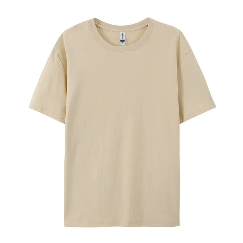 2025 Plus Size S-6xl 180gsm 100% Cotton Short Sleeve T Shirt Men And Women Tops Tee Customize Printing Of Your Images Text Logo