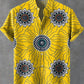 Chemise confortable à manches courtes en lin pour homme, motif géométrique tendance, décontractée, impression 3D HD, livraison r