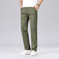Men's Fashion Casual Pants Classic Style Business Straight Brand Fashion Anti-wrinkle Trousers Solid Color ArmyGreen Beige Khaki