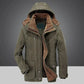 Windproof Fleece Jacket Men Warm Thick Windbreaker Military Coats Winter Hooded Parkas Outerwear Overcoat High Quality Clothing