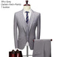 Men's 3 Piece Suit Set Solid Color for Wedding Formal Business Dress Blazer Vest Pants Classic Tuxedo Party Groomsmen