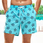 Men's Beach Shorts Summer Fashion Hawaii patterns Drawstring Men's swim Trunks Elastic Waist 3D Print Gradient Breathable Shorts