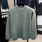 Fashion solid color jacquard men's sweater high-quality luxury soft comfort autumn winter new casual round neck knitted pullover