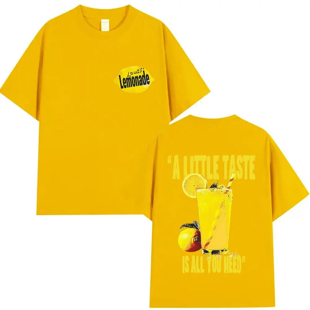Louis Tomlinson Lemonade A Little Taste Is All You Need New Album 2025 Print T Shirts Men Women Fashion Oversized Cotton T-shirt
