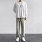 2025 New Korean Men's Casual Long Jeans Classic Man Straight Denim Wide-leg Pants Gyms Solid Color Light Blue Grey Black M-3XL