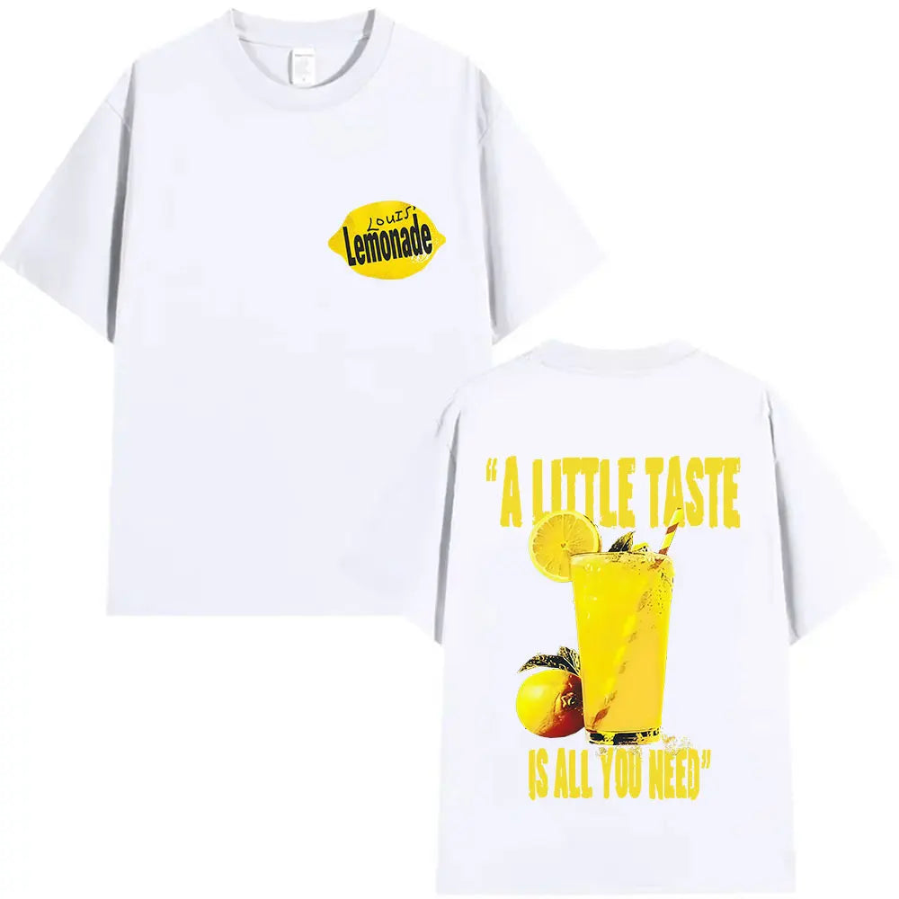 Louis Tomlinson Lemonade A Little Taste Is All You Need New Album 2025 Print T Shirts Men Women Fashion Oversized Cotton T-shirt