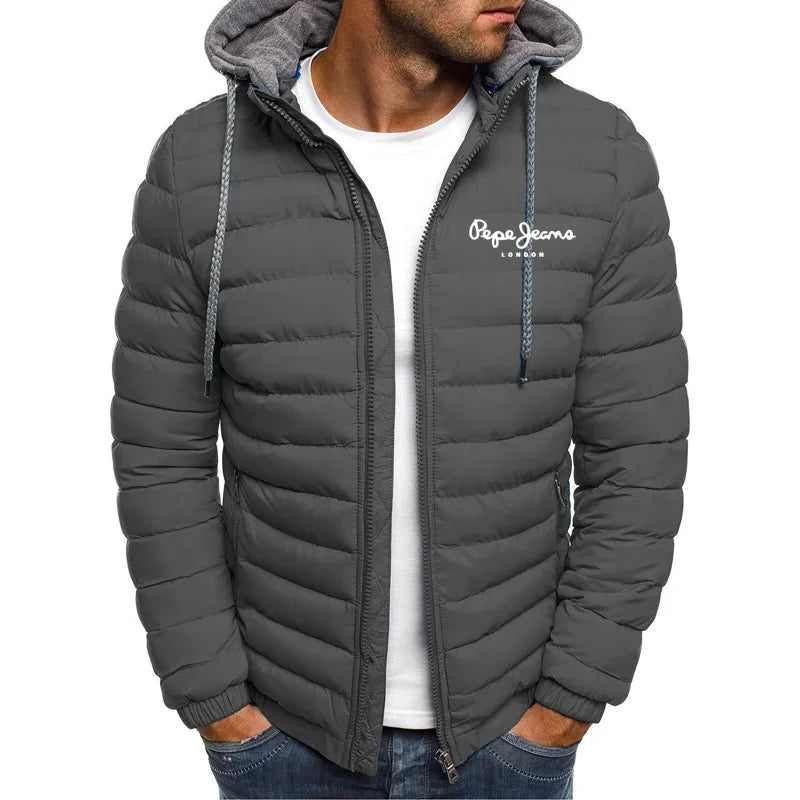 2024 Autumn And Winter Male Loose Overcoat Clothing Outdoor Casual Sportswear Fashion Streetwear Style Hooded Warm Zipper Jacket