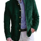 Autumn Winter Men's Casual Blazer Fashion Single-Breasted Snowflake Fleece Jacket Solid Color Daily Work Business Party Coats