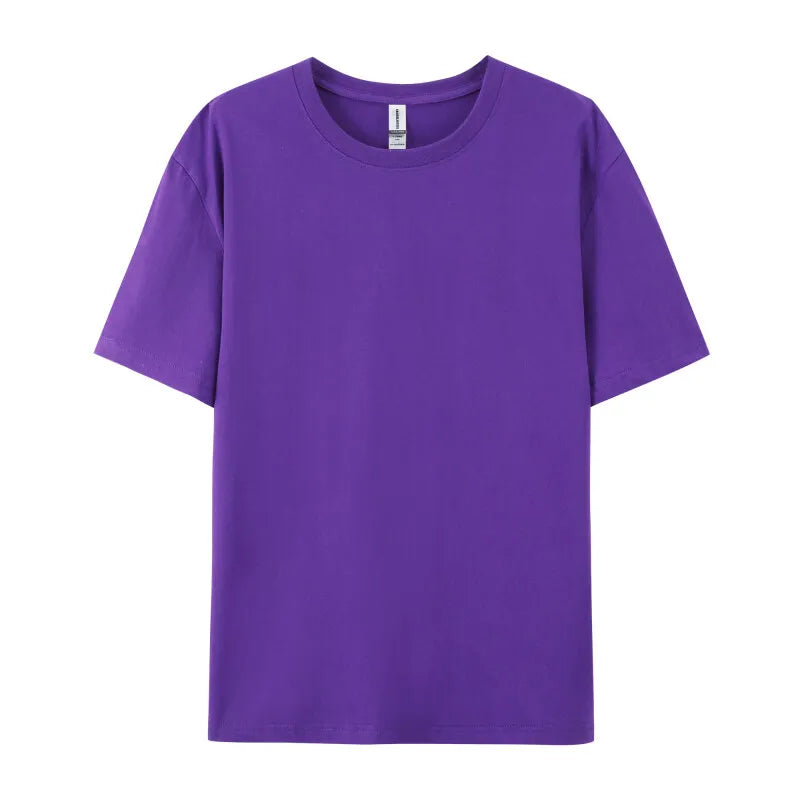 2025 Plus Size S-6xl 180gsm 100% Cotton Short Sleeve T Shirt Men And Women Tops Tee Customize Printing Of Your Images Text Logo