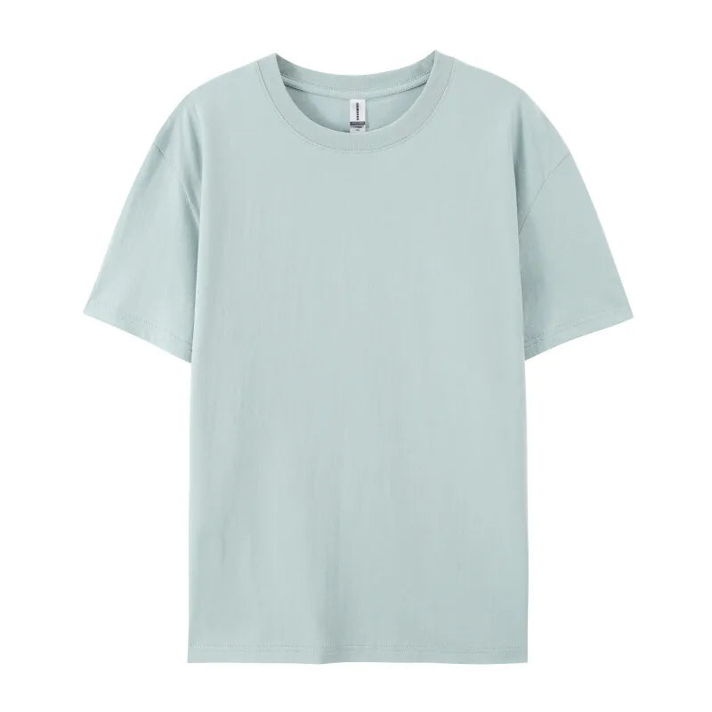2025 Plus Size S-6xl 180gsm 100% Cotton Short Sleeve T Shirt Men And Women Tops Tee Customize Printing Of Your Images Text Logo