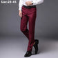 Suit Pants Men Straight Business Office Black Wine Red Plus Size 42 44 45 Slim Fit Spring Autumn Work Male Formal Trousers