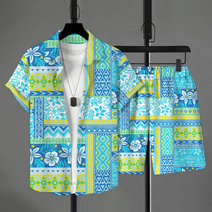 Hawaiian Shirt Style Men's Short-sleeved Shirt Summer Short-sleeved Shirt Beach Short Suit Street Casual Y2k Mens Shorts Leisure