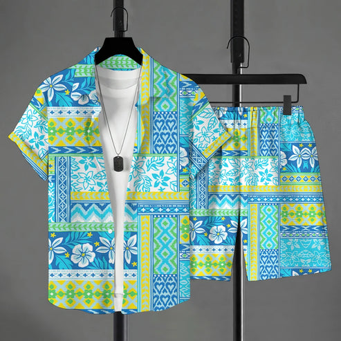 Hawaiian Shirt Style Men's Short-sleeved Shirt Summer Short-sleeved Shirt Beach Short Suit Street Casual Y2k Mens Shorts Leisure