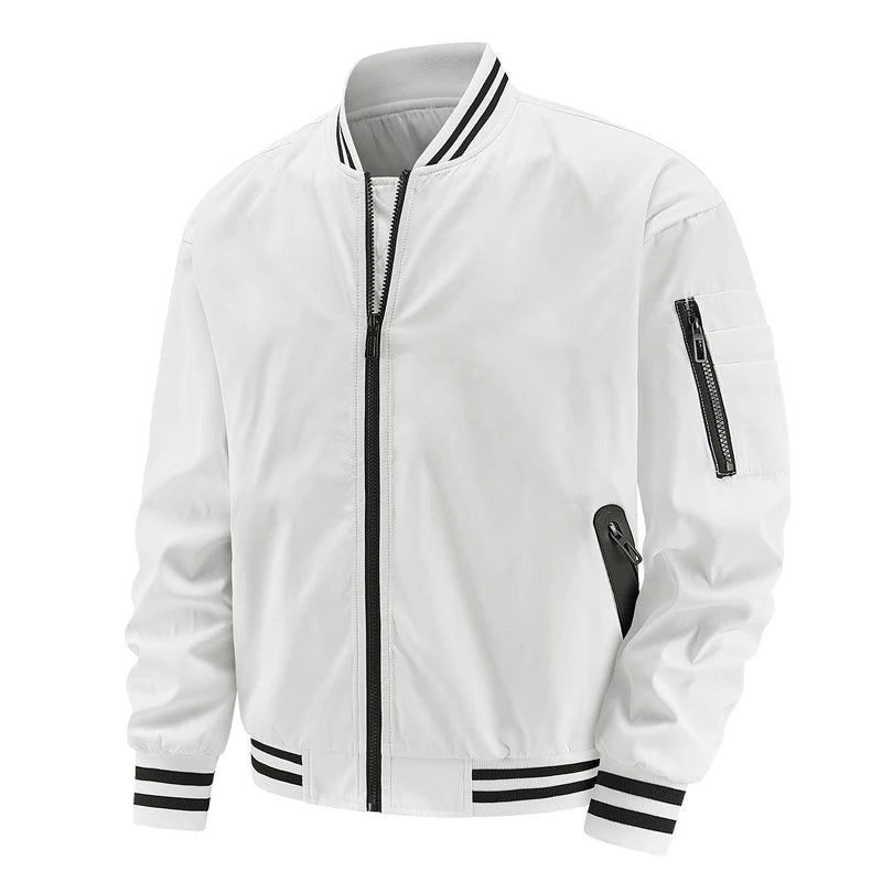 Autumn Men's Bomber Jackets Fashion Men Stretwear Windbreaker Pilot Coats Men Sports Baseball Uniform Jacket Clothing Large Size