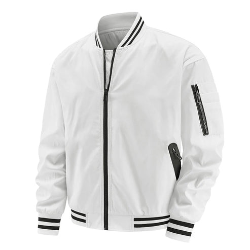 Autumn Men's Bomber Jackets Fashion Men Stretwear Windbreaker Pilot Coats Men Sports Baseball Uniform Jacket Clothing Large Size