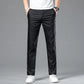 New Summer Cosy Soft Bamboo Fiber Straight Suit Pants Men Business Stretch Thin Navy Blue Casual Trousers Male Large Size 40 42