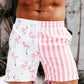 Men's Beach Shorts Summer Fashion Hawaii patterns Drawstring Men's swim Trunks Elastic Waist 3D Print Gradient Breathable Shorts