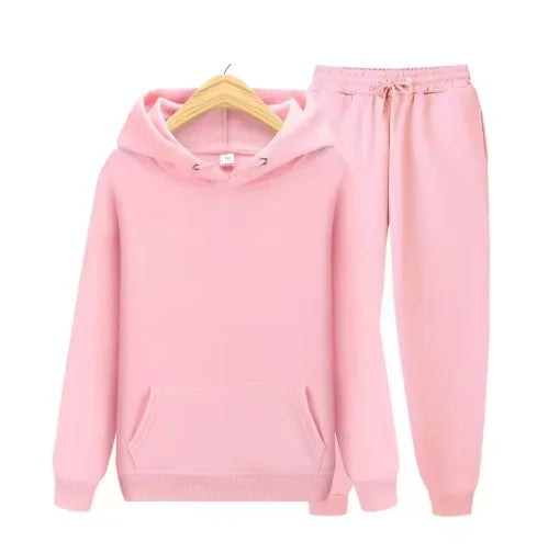 2026 men's autumn and winter casual two-piece hooded sweatshirt and pocket pants regular fit outdoor sports set