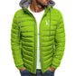 Men's new autumn and winter lightweight cotton-padded jacket, fashionable hooded jacket, outdoor sports hiking men's short coat