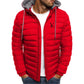 Men's new autumn and winter lightweight cotton-padded jacket, fashionable hooded jacket, outdoor sports hiking men's short coat