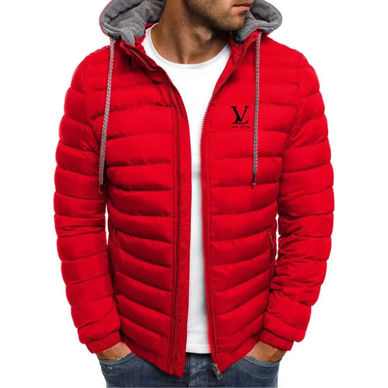 Men's new autumn and winter lightweight cotton-padded jacket, fashionable hooded jacket, outdoor sports hiking men's short coat