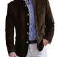 Autumn Winter Men's Casual Blazer Fashion Single-Breasted Snowflake Fleece Jacket Solid Color Daily Work Business Party Coats