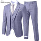 Men's 3 Piece Suit Set Solid Color for Wedding Formal Business Dress Blazer Vest Pants Classic Tuxedo Party Groomsmen