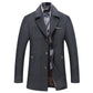 New Men Business Casual Woolen Blends Cashmere Trench Coats Winter Long Jackets Man Fleece Warm Overcoats Wool Blends Size 4XL