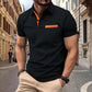 Summer new men's POLO shirt outdoor casual solid-color checkered false pocket design breathable lapel short-sleeved top